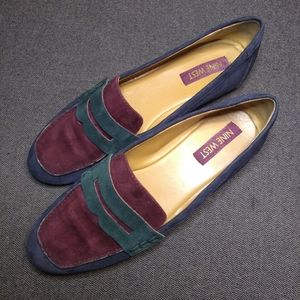 Nine West suede smoking flats